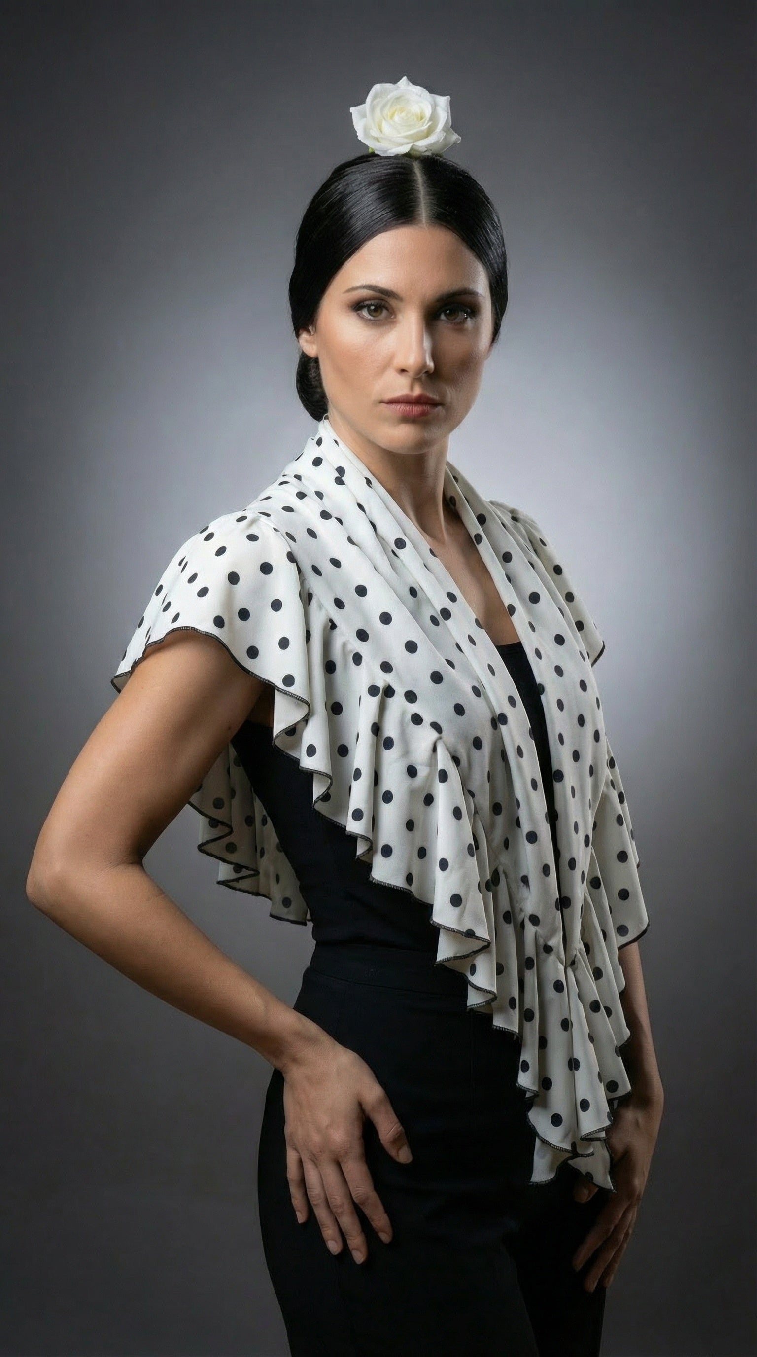 Pañoleta flamenca a pois