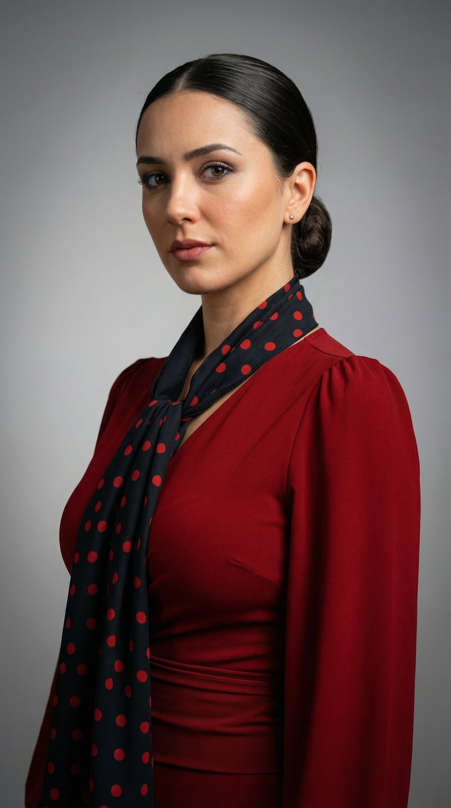 Panuelo flamenco nero pois rossi foulard