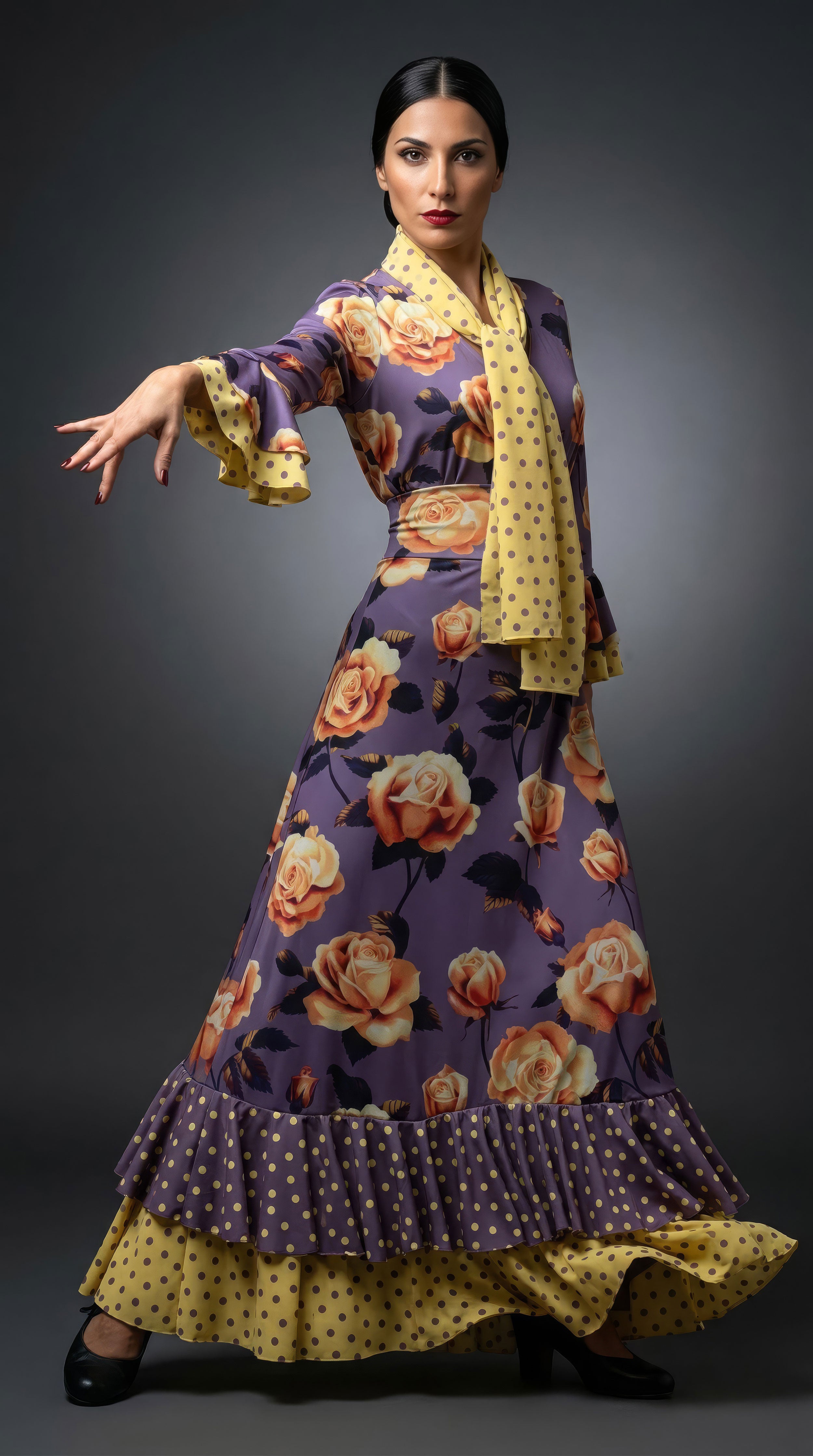 Completo flamenco con foulard