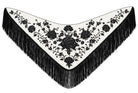 Mantoncillo stampato flamenco bianco e nero

